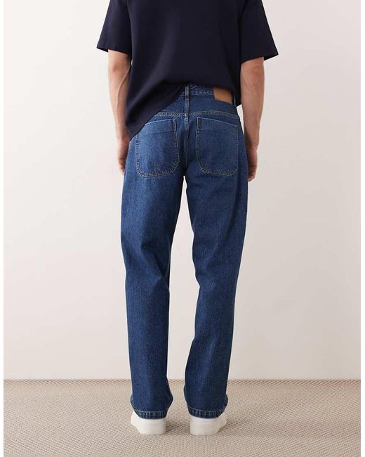 ASOS COLLECTIVE Blue Ac-b253 Classic Straight Fit Denim Jean for men