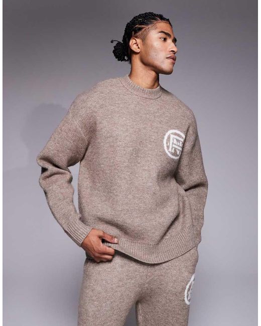 Good For Nothing Gray Knitted Sweatshirt for men