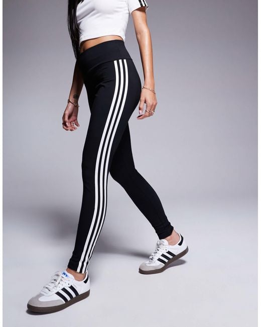 Adidas Originals Black – leggings mit 3 streifen