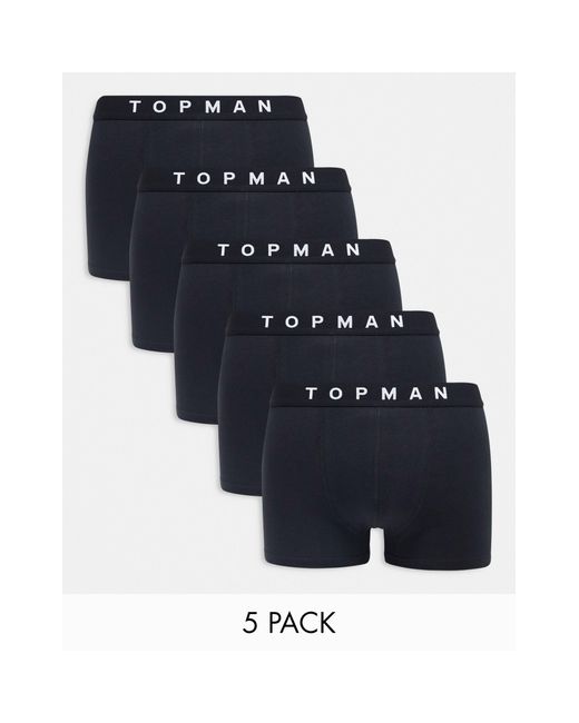 Topman Blue 5 Pack Trunks for men