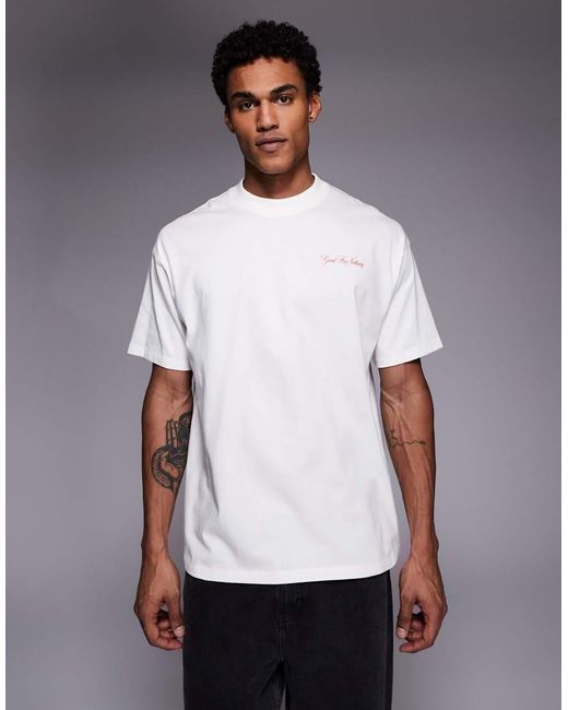 Good For Nothing White Oversized T-shirt for men