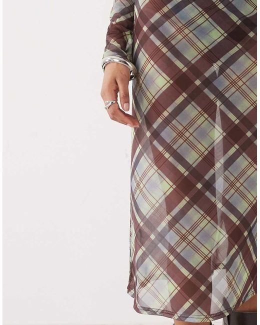 Collusion Natural Sheer Awkward Length Skirt