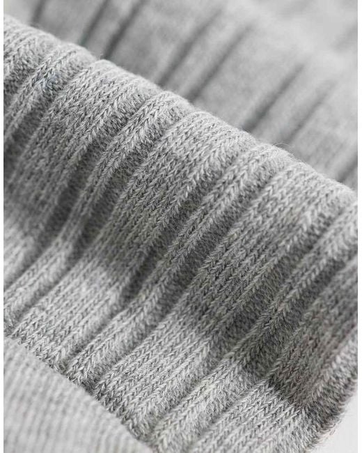 ASOS Gray Ribbed Socks With Layered Frill Top