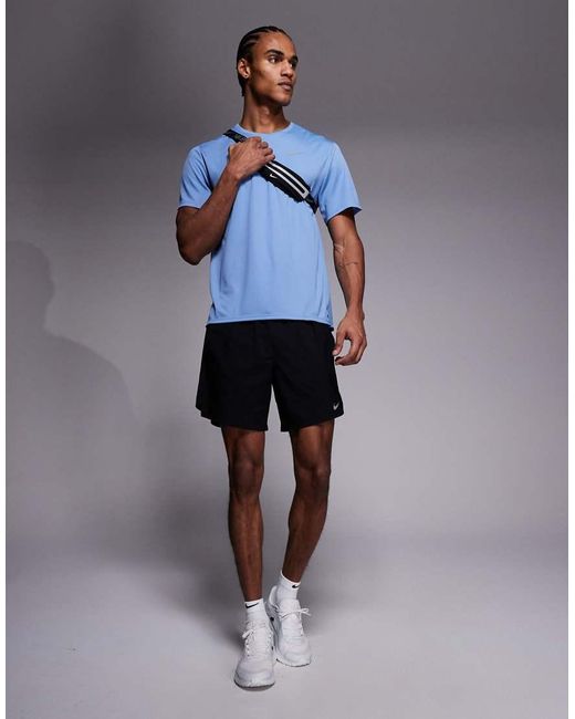 Nike Blue Miler Dri-fit T-shirt for men