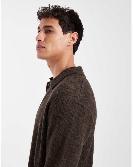 Levi's Black Button Down Polo Jumper for men