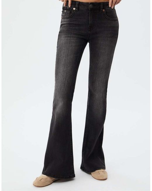 Stradivarius White D04 Low Rise Flared Jeans