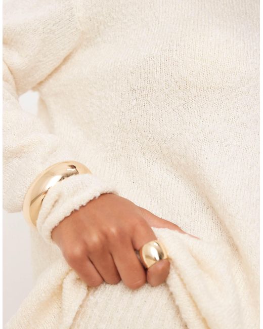 Essential - pull d'ensemble en maille côtelée - crème Glamorous en coloris Natural