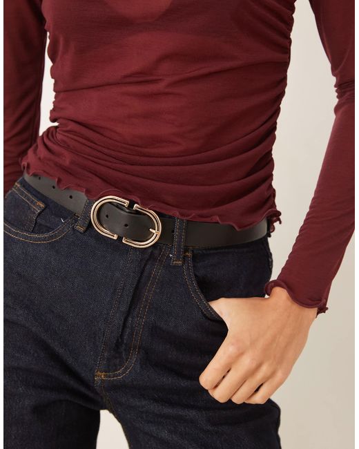 ASOS Red High Neck Mesh Semi Sheer Long Sleeve Top