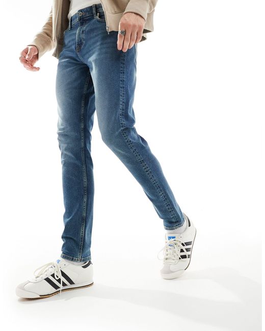 ASOS – eng geschnittene jeans in Blue für Herren