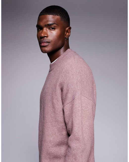 Pull ras ASOS pour homme en coloris Purple