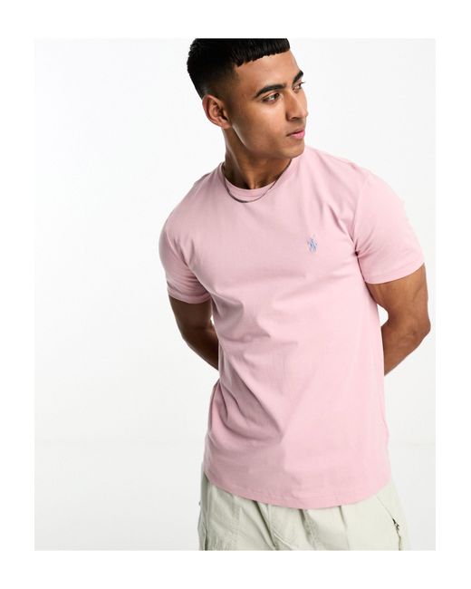 Icon - t-shirt vestibilità personalizzata chiaro con logo da Uomo di Polo  Ralph Lauren in Rosa | Lyst