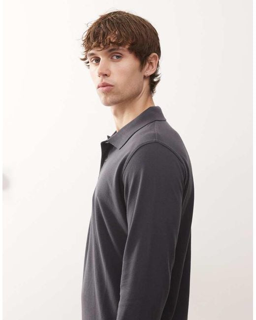 Regatta Blue Pro 65/35 Long Sleeve Polo Top for men