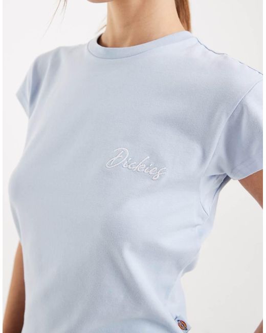 Dickies Blue Capped Sleeve Baby Tee