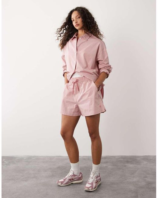 Sweaty Betty Pink Summer Stripe Shorts