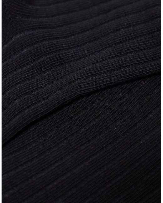 Weekday Black Bella 3 Pack Ribbed Socks