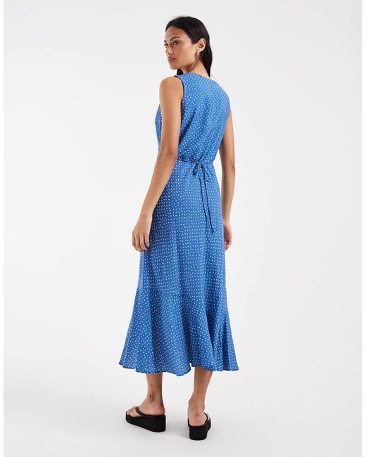 Levi's Blue Brita Ditsy Print Slip Dress