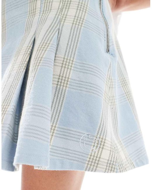 HUGO White Tartan Skirt