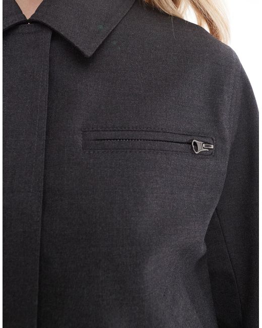 ASOS Blue Asos Design Tall Tailored Top Collar Jacket