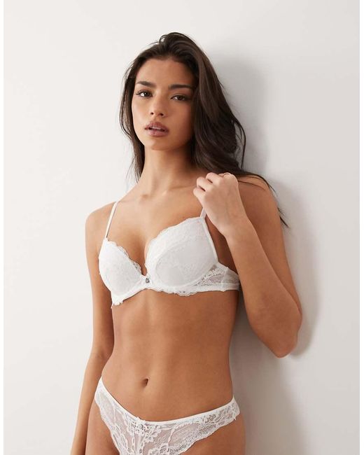 Boux Avenue Brown Mollie Lace Plunge Bra