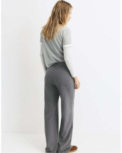 Pull&Bear White Formal Pants With Seam Detail