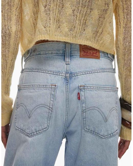 Vaqueros De Corte Barrel Con Lavado Claro Y Tira Regulable De -Azul Levi's de color Blue
