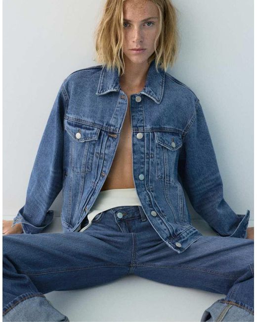 Pull&Bear Blue Denim Trucker Jacket