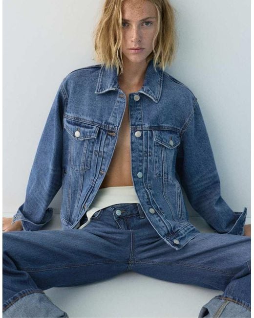 Pull&Bear Blue Denim Trucker Jacket