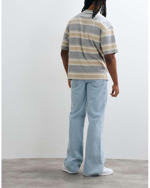 ASOS Blue Wide Flare Jeans for men
