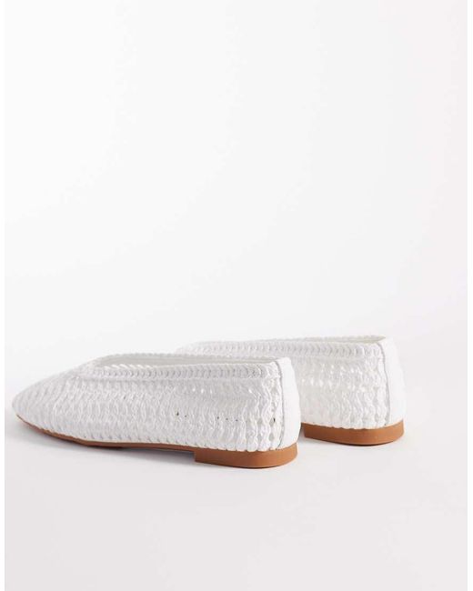 ASOS White Lioness Weave Ballets