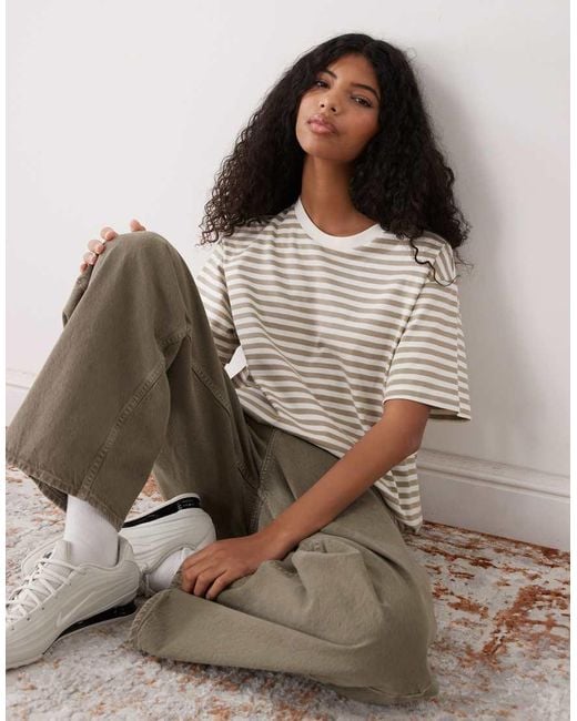Monki White Oversized Boxy T-shirt