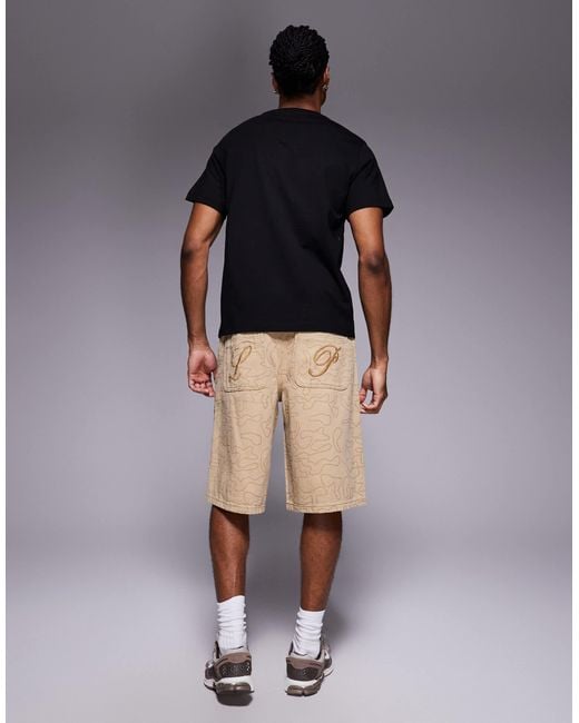 Liquor N Poker Natural Relaxed Denim Jorts for men
