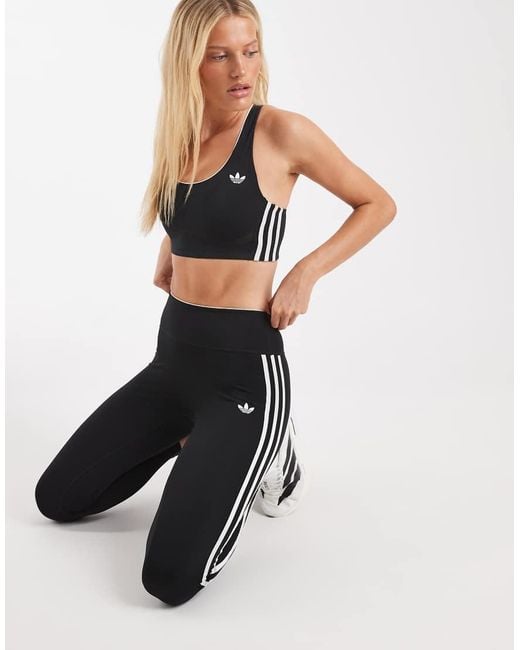Adidas Originals White Adidas Originals Sport Superstar 7/8 leggings