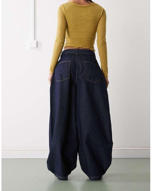 Collusion Blue baggy Pleated Jean
