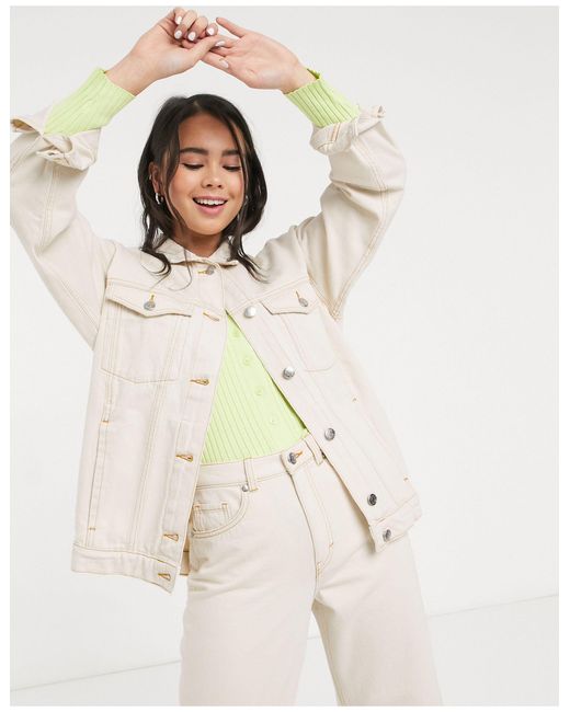 monki borg denim trucker jacket