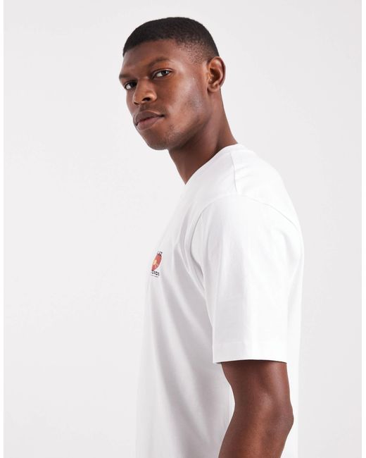 Record - t-shirt à logo et motif imprimé au dos Parlez pour homme en coloris White