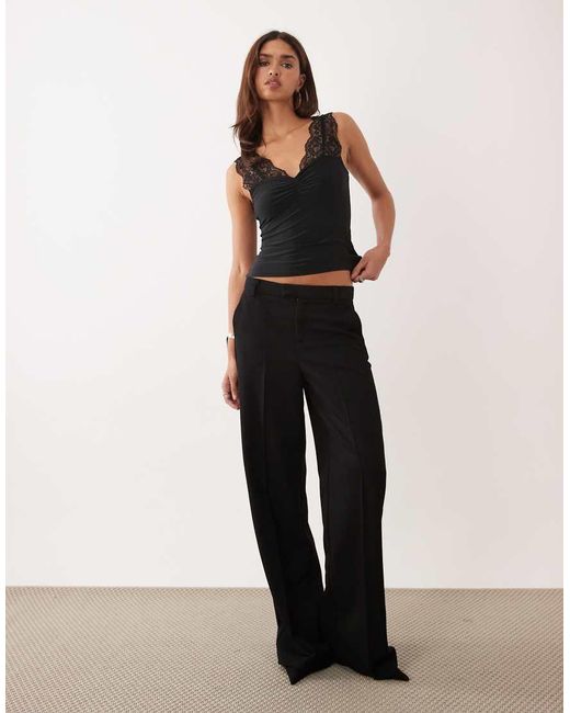 ASOS Black Lace Detail Top