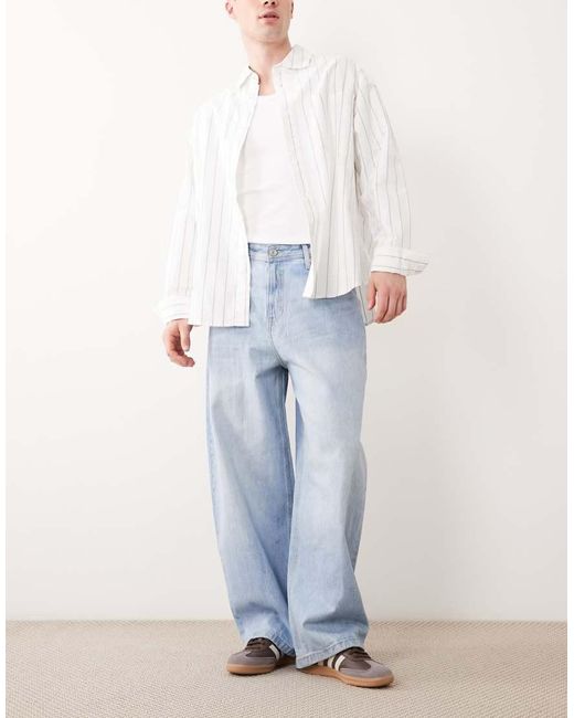 Jack & Jones Blue Joey Barrel Jeans for men