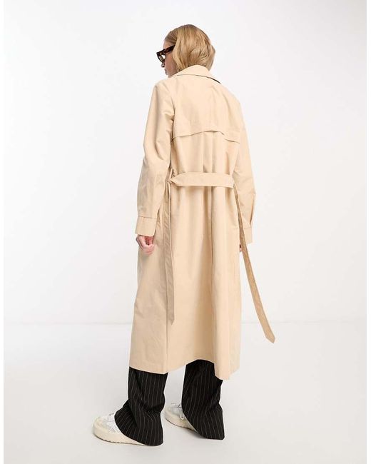 Vila Natural Longline Trench Coat
