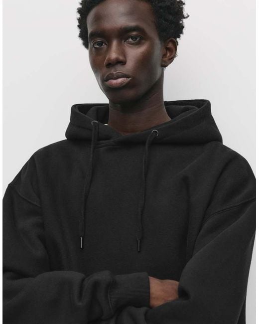 Pull&Bear Blue Basic Hoodie for men