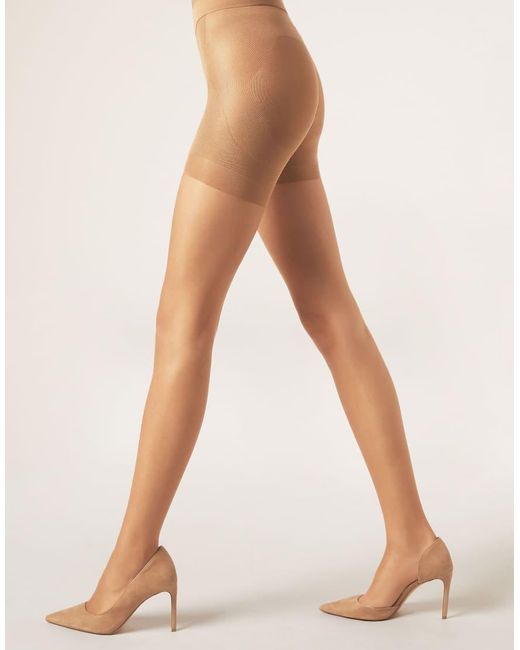 Calzedonia White Strong Sculpt 15 Denier Sheer Tights
