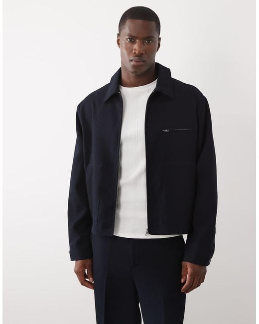 ASOS Blue Smart Co-Ord Blouson Jacket for men