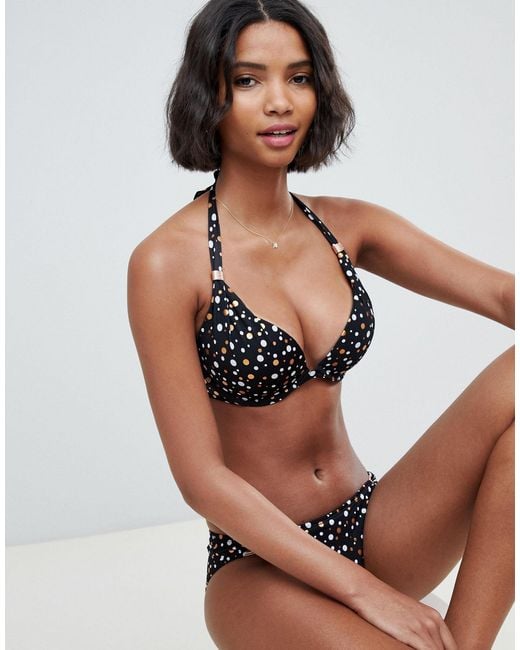 halterneck bikini push up