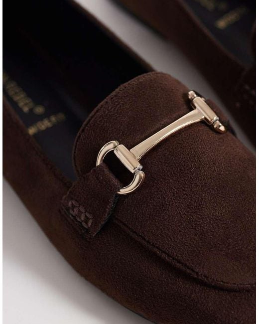 London Rebel Brown Nori Buckle Detail Loafer