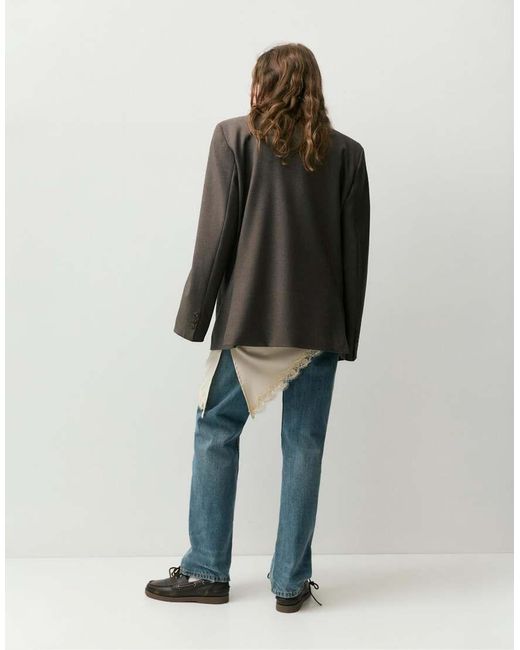 Pull&Bear Oversized Blazer in het Black