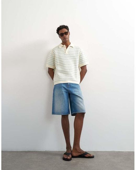 Topman Regular-Fit Machinegehaakte Polo in het White voor heren
