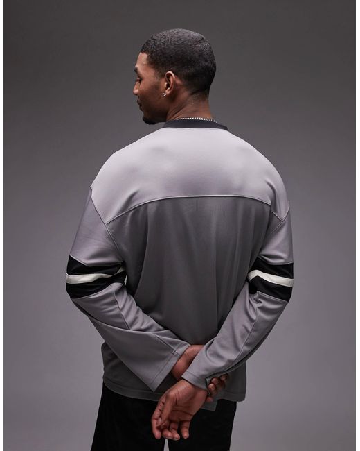 Carhartt – langärmliges netzstoff-t-shirt in Gray für Herren