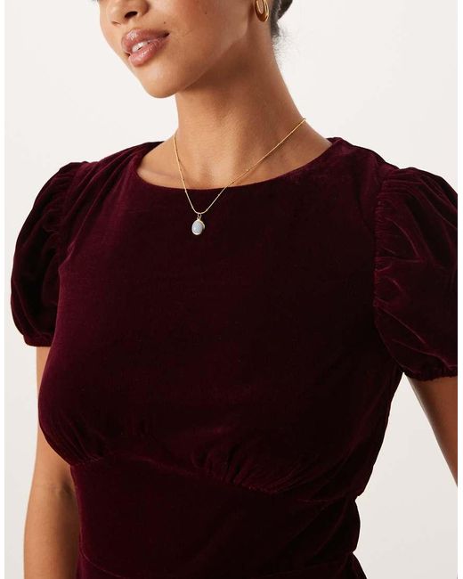 Nobody's Child Petite Red Cosmo Velvet Mini Dress