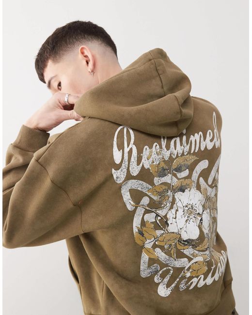 Reclaimed (vintage) Multicolor Boxy Hoodie With Back Graphic