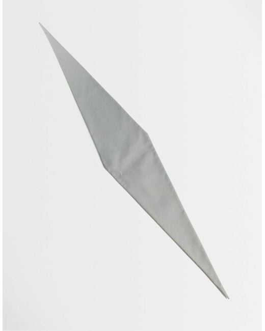 ASOS Gray Textured Triangle Neck Scarf for men