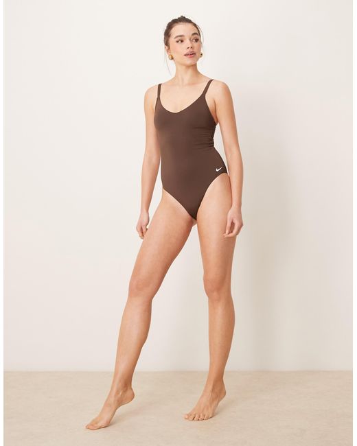 Nike Brown Nike – essential – badeanzug